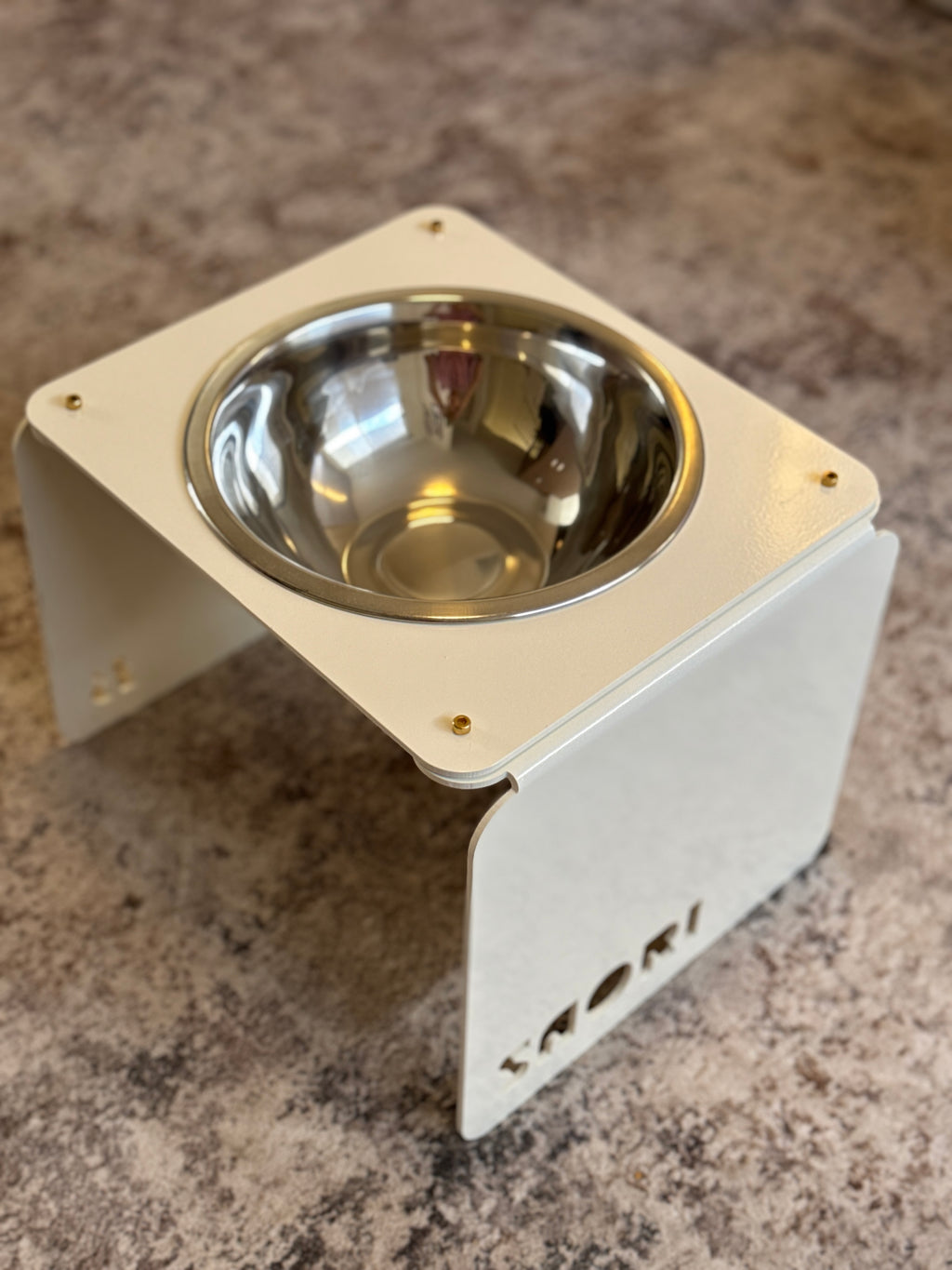 Plato de Aluminio Elevado Individual Personalizado ponle su nombre para Mascotas